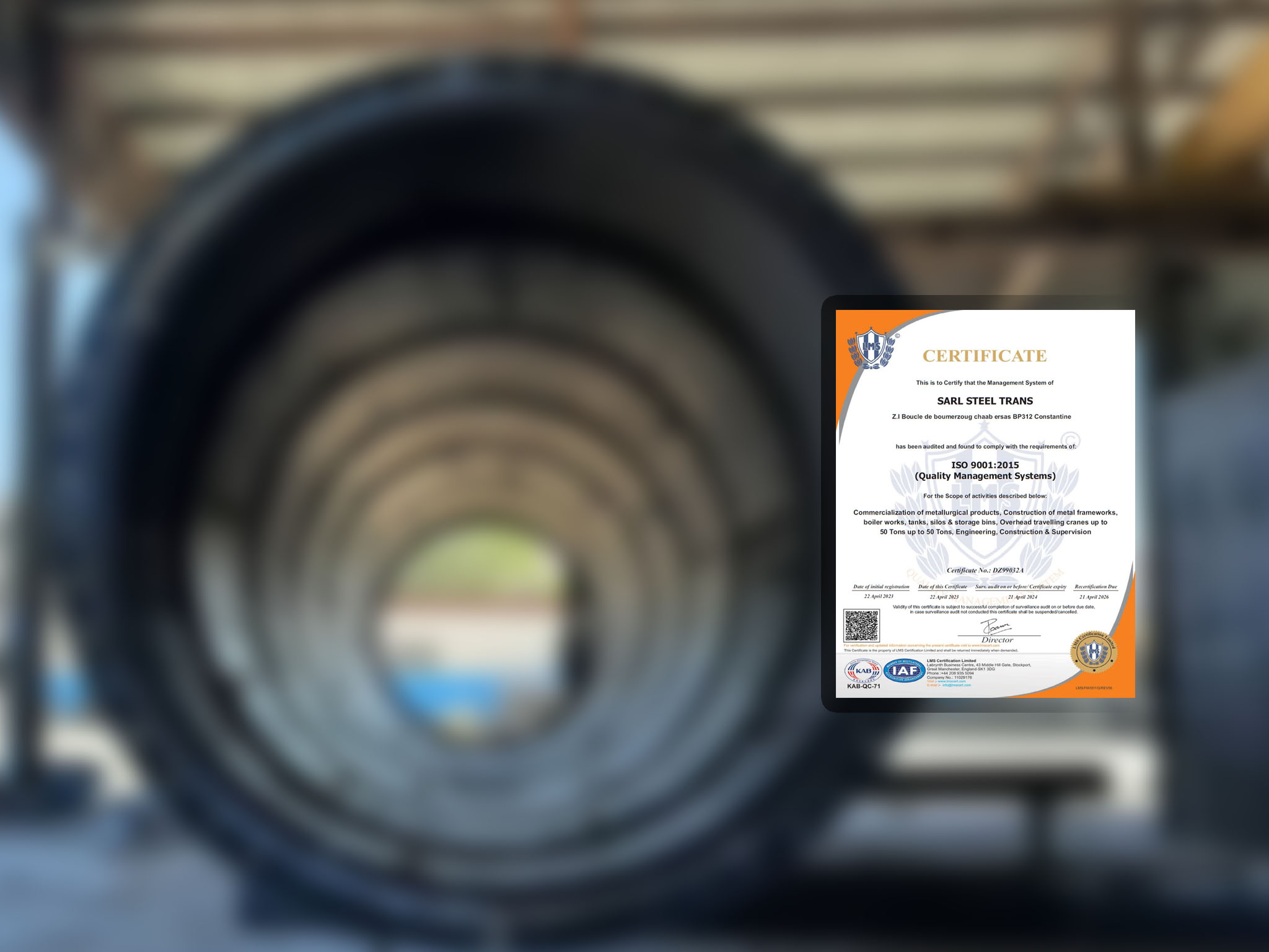Obtention de la certification ISO 9001:2015